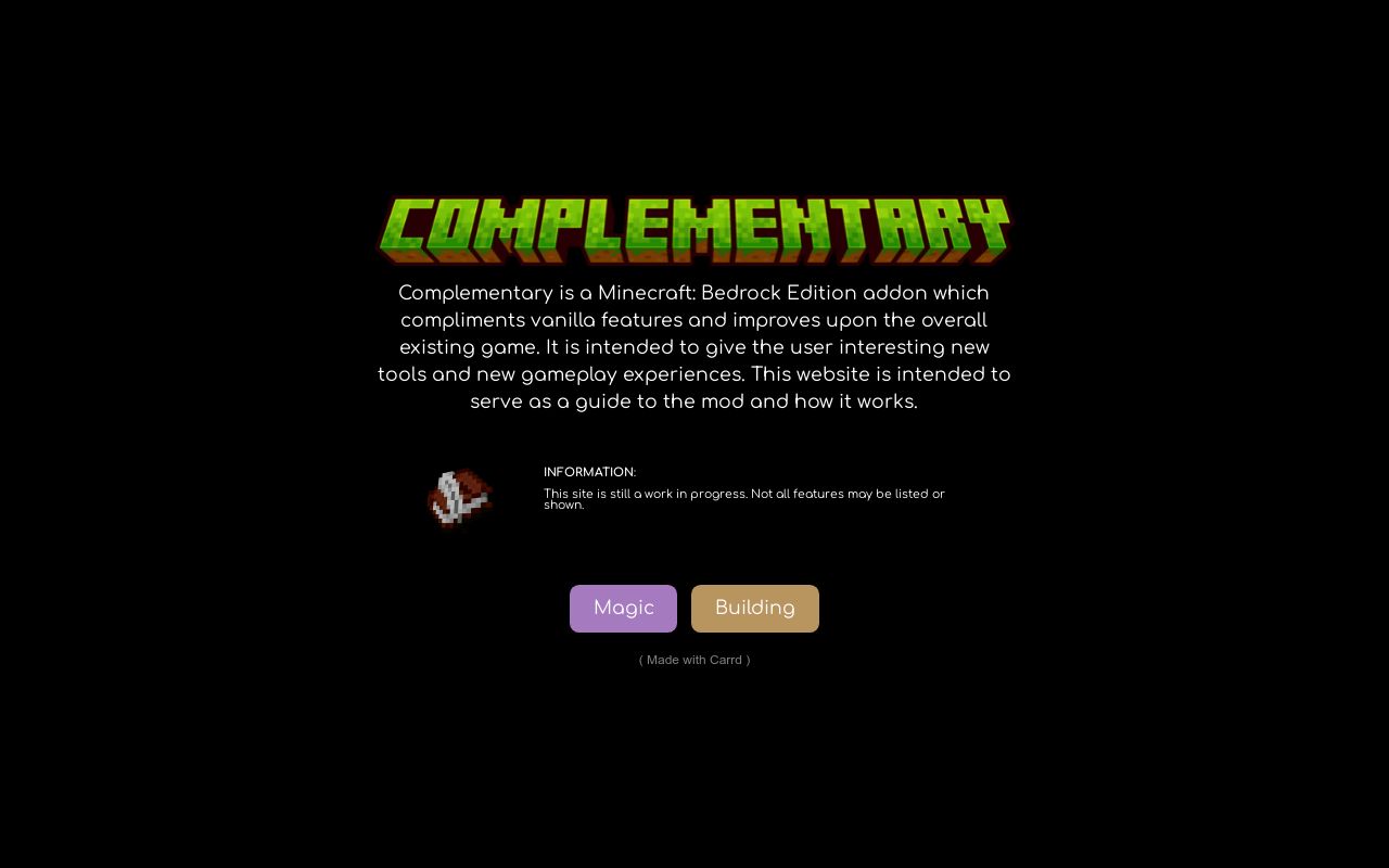 Carrd profile picture for @complementary